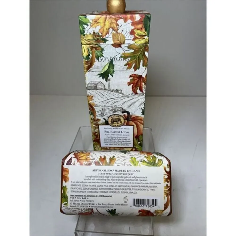 Michel Design Works Fall Harvest Hand and Body Lotion 8oz - Shea Butter Soap Set
